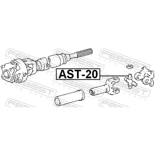 Kĺbový hriadeľ AST-20 /FEBEST/ - obr. 1