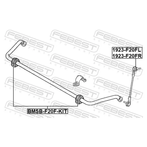 Uloženie priečneho stabilizátora BMSB-F20F-KIT /FEBEST/ - obr. 1