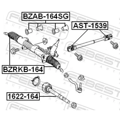 Uloženie prevodovky riadenia BZAB-164SG /FEBEST/ - obr. 1