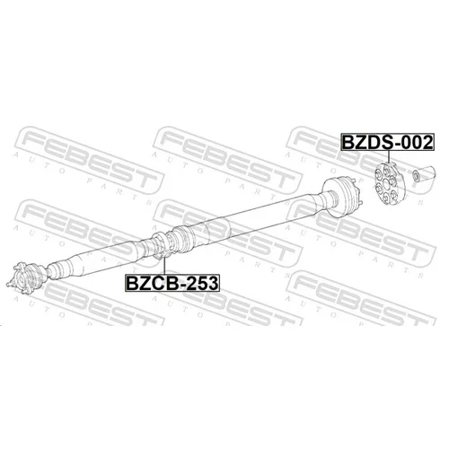 Stredové ložisko kĺbového hriadeľa BZCB-253 /FEBEST/ - obr. 1