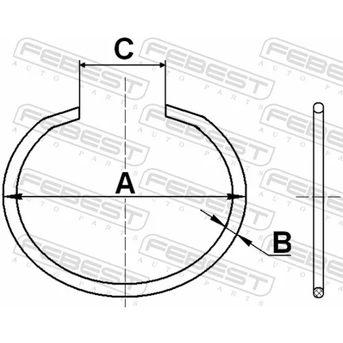 Manžeta hnacieho hriadeľa - montážna sada CC-5-30X2 /FEBEST/ - obr. 1