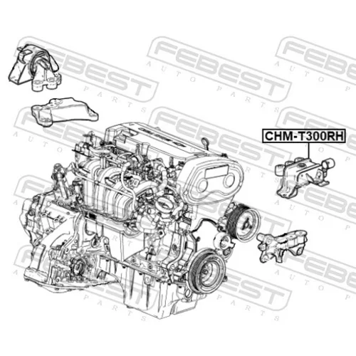 Uloženie motora CHM-T300RH /FEBEST/ - obr. 1