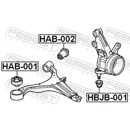 Uloženie riadenia HAB-001 /FEBEST/ - obr. 1