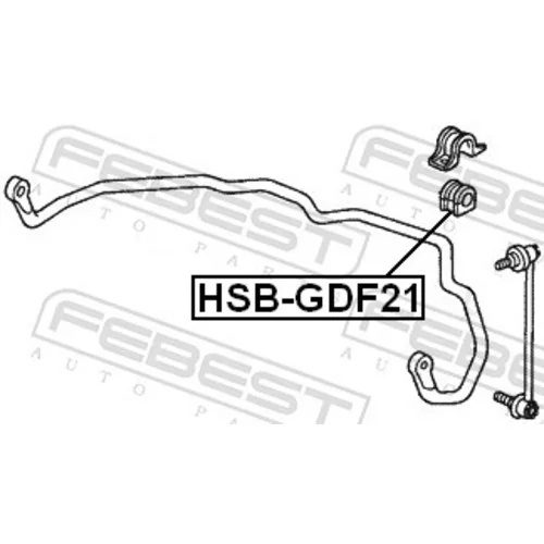 Uloženie priečneho stabilizátora HSB-GDF21 /FEBEST/ - obr. 1