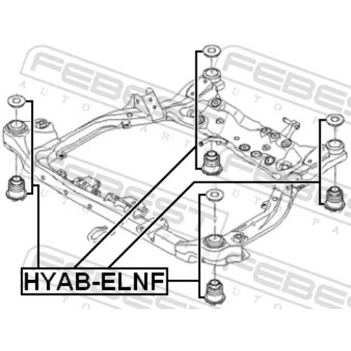 Uloženie tela nápravy HYAB-ELNF /FEBEST/ - obr. 1