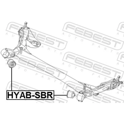 Uloženie tela nápravy HYAB-SBR /FEBEST/ - obr. 1