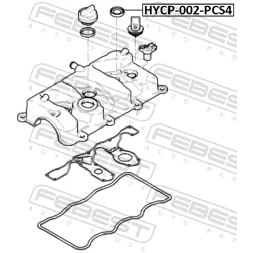 Sada tesnení, Hlava valcov HYCP-002-PCS4 /FEBEST/ - obr. 1