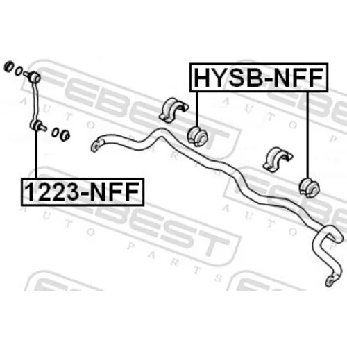 Uloženie priečneho stabilizátora HYSB-NFF /FEBEST/ - obr. 1