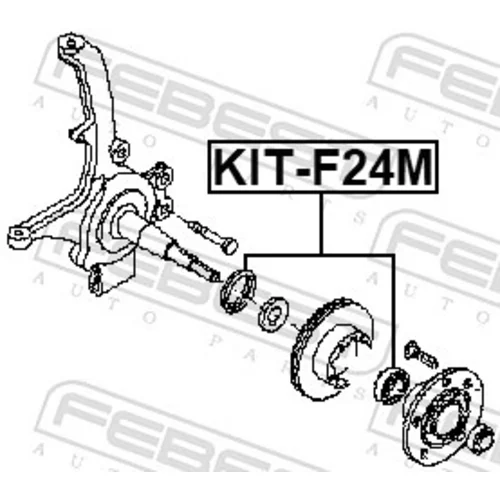 Ložisko kolesa - opravná sada KIT-F24M /FEBEST/ - obr. 1