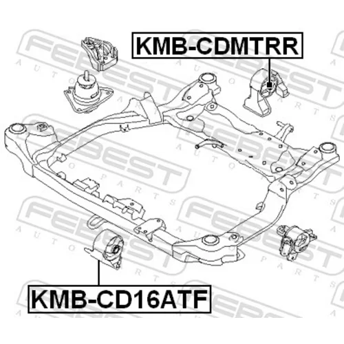 Uloženie motora KMB-CD16ATF /FEBEST/ - obr. 1