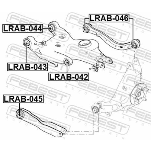 Uloženie riadenia LRAB-045 /FEBEST/ - obr. 1