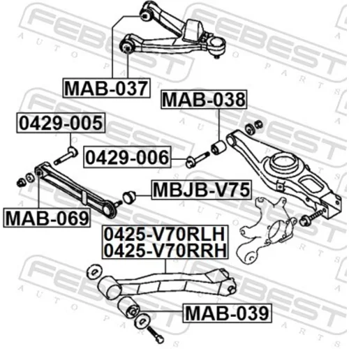 Uloženie riadenia MAB-039 /FEBEST/ - obr. 1