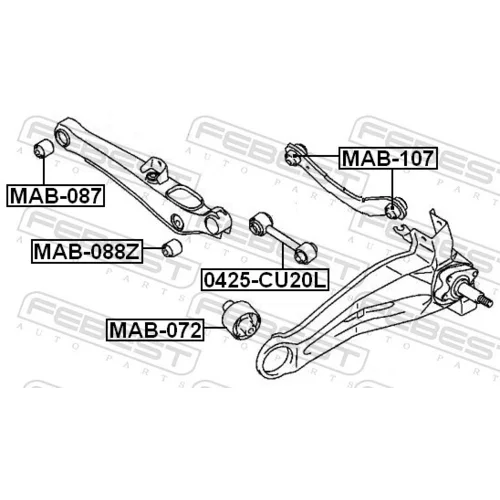 Uloženie riadenia MAB-088Z /FEBEST/ - obr. 1