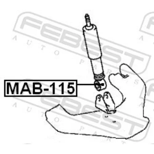 Puzdro, tlmič MAB-115 /FEBEST/ - obr. 1
