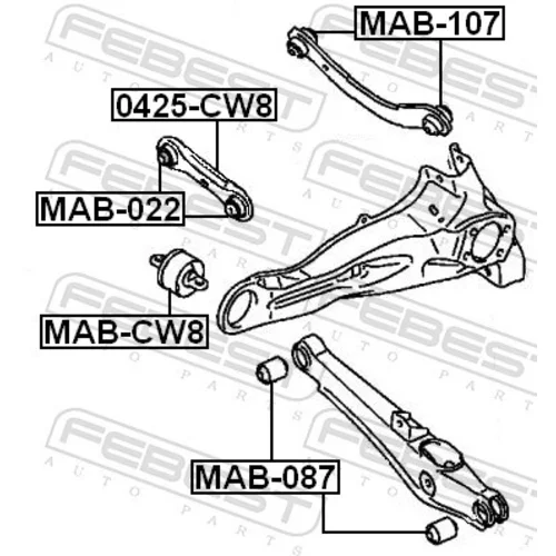 Uloženie riadenia MAB-CW8 /FEBEST/ - obr. 1