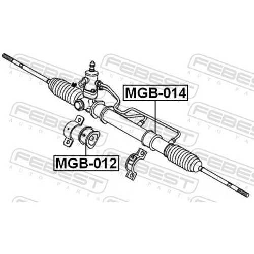 Uloženie prevodovky riadenia MGB-012 /FEBEST/ - obr. 1