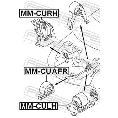 Uloženie motora MM-CUAFR /FEBEST/ - obr. 1