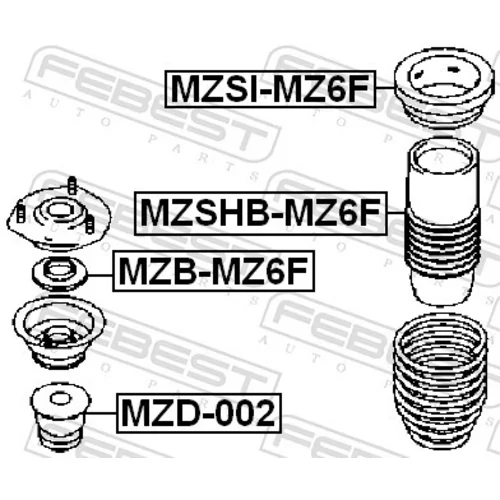 Doraz odpruženia MZD-002 /FEBEST/ - obr. 1
