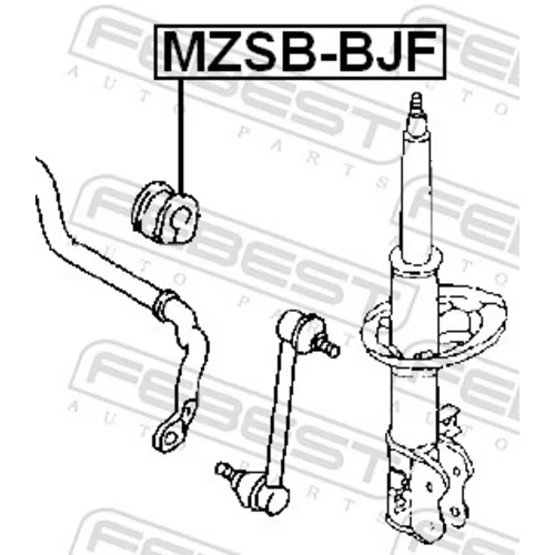 Uloženie priečneho stabilizátora MZSB-BJF /FEBEST/ - obr. 1