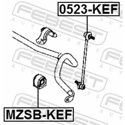 Uloženie priečneho stabilizátora MZSB-KEF /FEBEST/ - obr. 1