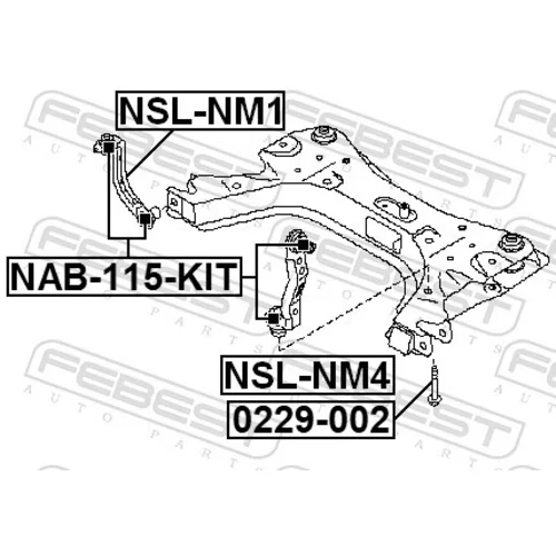 Opravná sada spojovacej tyče stabilizátora NAB-115-KIT /FEBEST/ - obr. 1