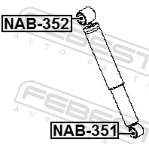 Puzdro, tlmič NAB-352 /FEBEST/ - obr. 1