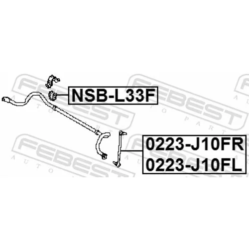 Uloženie priečneho stabilizátora NSB-L33F /FEBEST/ - obr. 1