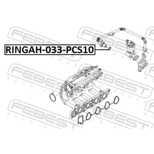 Sada tesnení, EGR-System RINGAH-033-PCS10 /FEBEST/ - obr. 1