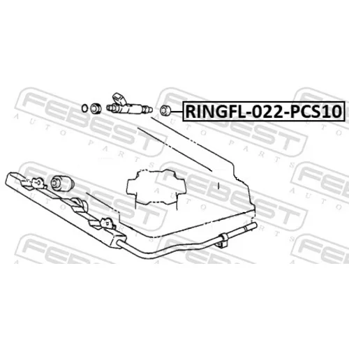 Tesniaci krúžok vstrekovacieho ventilu RINGFL-022-PCS10 /FEBEST/ - obr. 1