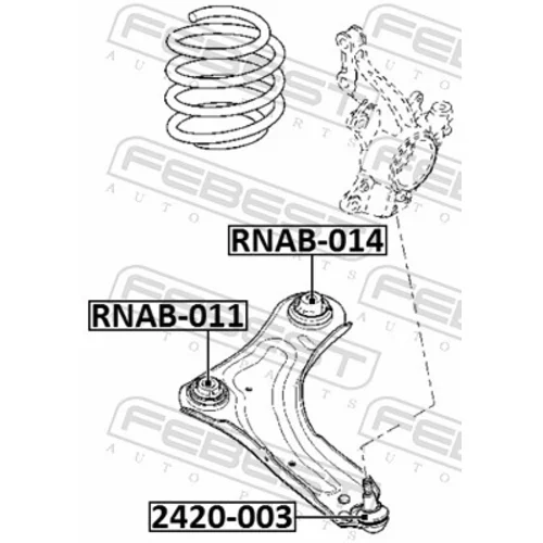 Uloženie riadenia RNAB-014 /FEBEST/ - obr. 1