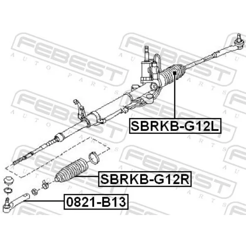 Manžeta riadenia SBRKB-G12L /FEBEST/ - obr. 1