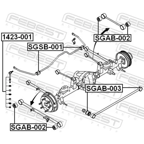 Uloženie riadenia SGAB-003 /FEBEST/ - obr. 1