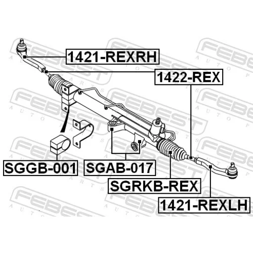 Uloženie prevodovky riadenia SGAB-017 /FEBEST/ - obr. 1