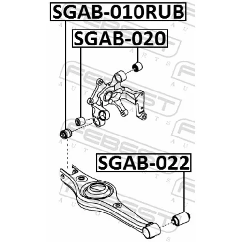 Uloženie riadenia SGAB-022 /FEBEST/ - obr. 1