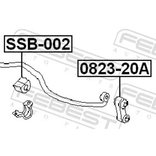 Uloženie priečneho stabilizátora SSB-002 /FEBEST/ - obr. 1