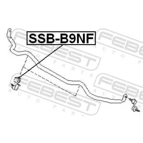 Uloženie priečneho stabilizátora SSB-B9NF /FEBEST/ - obr. 1