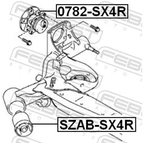 Uloženie tela nápravy SZAB-SX4R /FEBEST/ - obr. 1