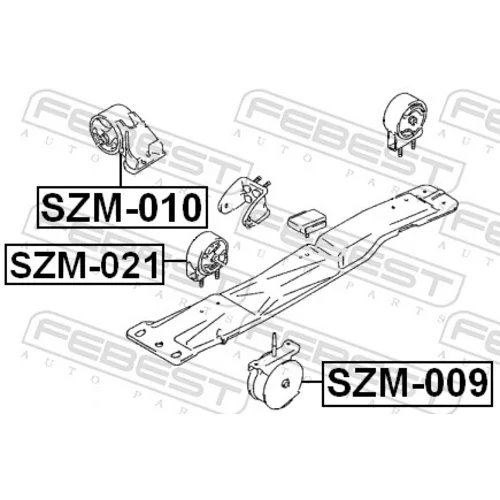 Uloženie motora SZM-021 /FEBEST/ - obr. 1