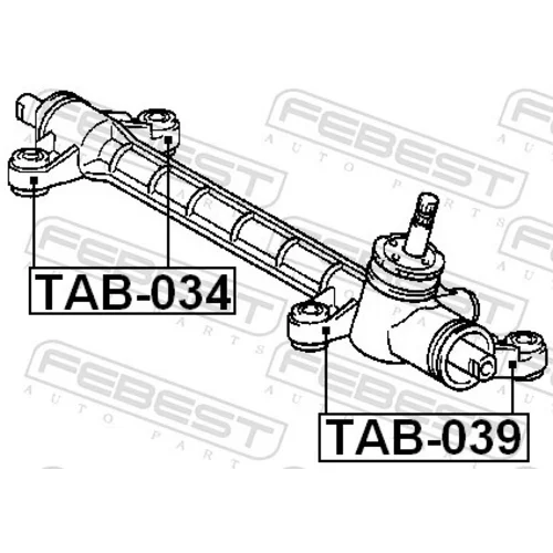 Uloženie prevodovky riadenia TAB-034 /FEBEST/ - obr. 1