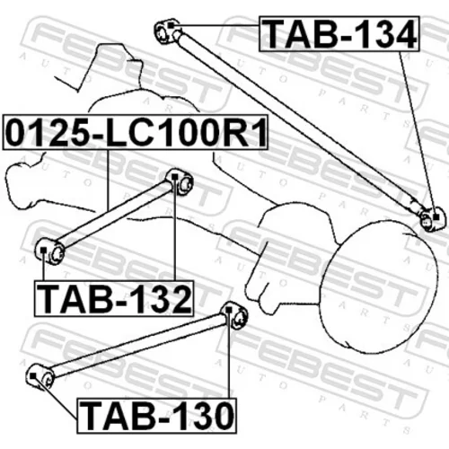 Uloženie riadenia TAB-130 /FEBEST/ - obr. 1