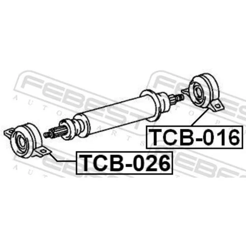 Stredové ložisko kĺbového hriadeľa TCB-026 /FEBEST/ - obr. 1