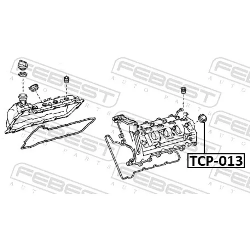Tesniaci krúžok držiaka trysky TCP-013 /FEBEST/ - obr. 1