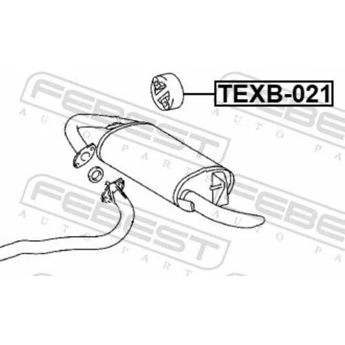Doraz tlmiča výfuku TEXB-021 /FEBEST/ - obr. 1