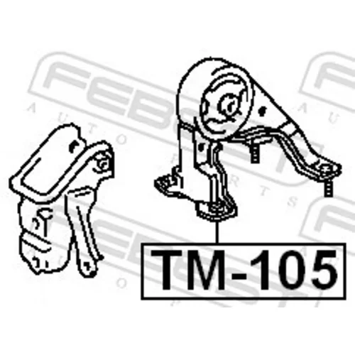 Uloženie motora TM-105 /FEBEST/ - obr. 1