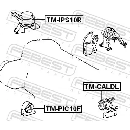Uloženie motora TM-PIC10F /FEBEST/ - obr. 1