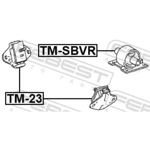 Uloženie motora TM-SBVR /FEBEST/ - obr. 1
