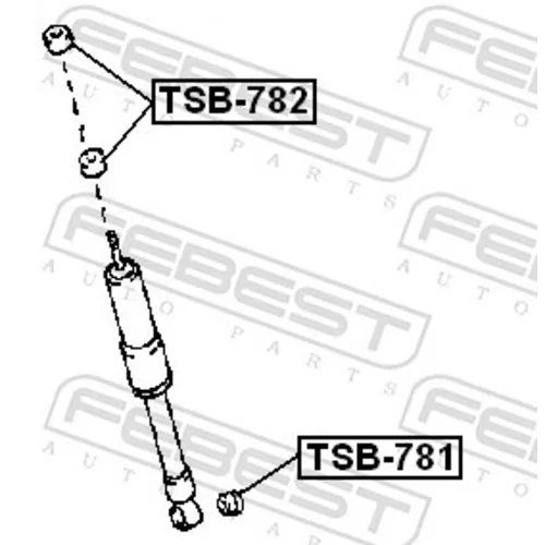 Vymedzovacia trubka pre tlmič pérovania TSB-782 /FEBEST/ - obr. 1