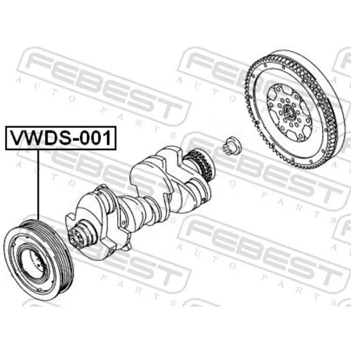 Remenica kľukového hriadeľa VWDS-001 /FEBEST/ - obr. 1