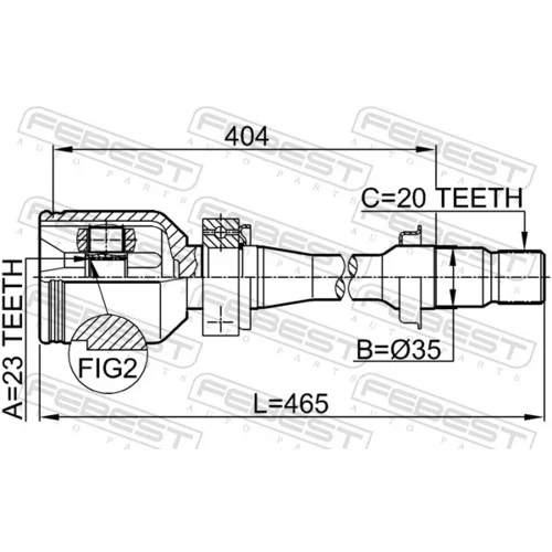Sada kĺbov hnacieho hriadeľa 0111-ST220RH /FEBEST/ - obr. 1