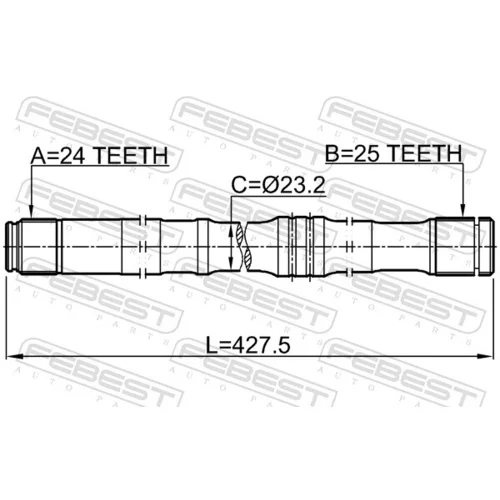Hnací hriadeľ 0112-ZNR10LH /FEBEST/ - obr. 1